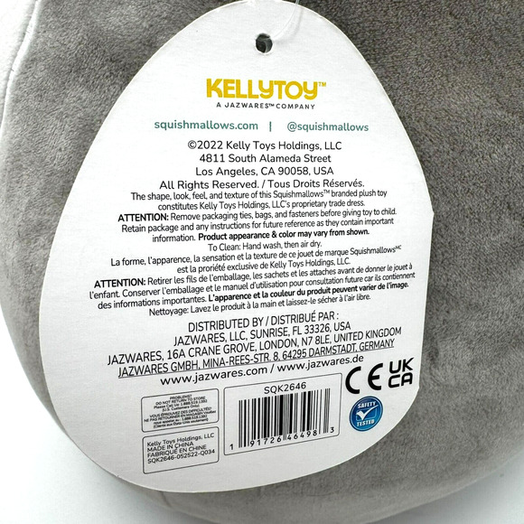 SQUISHMALLOWS NWT Ridge‎ 16" Stuffed Plush Squishdoo Rainbow Husky Dog Wolf RARE - Picture 5 of 7